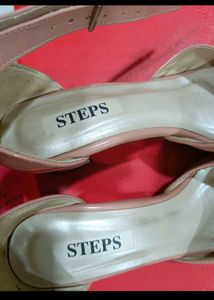 New Block Heels In Peach Colour