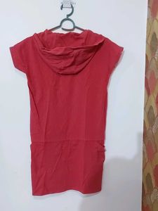Maroon Coloured Hoody Dress.