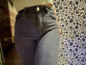 Dark Gray Denim Jeans