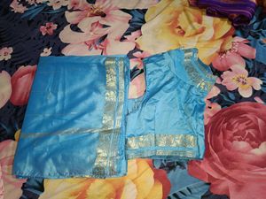Zari Work Silk Saree With Blouse
