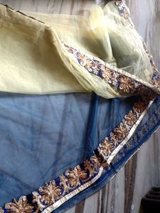 Beautiful Blue Lehenga Skirt With Duppatta....