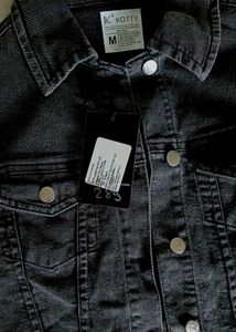 Black Cropped Denim Jacket