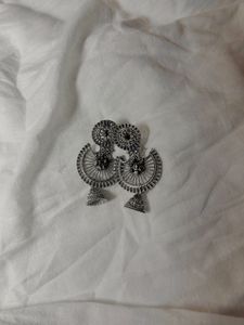 Silver Jhumka Earrings