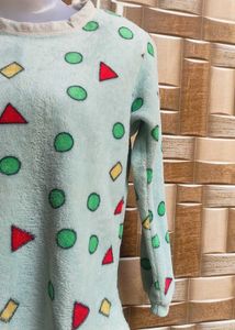 Cute Patterned Long Sleeve Sweater