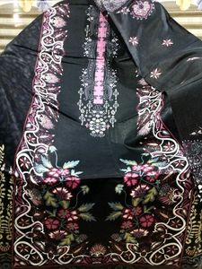 Elegant Black Printed Kurta Set