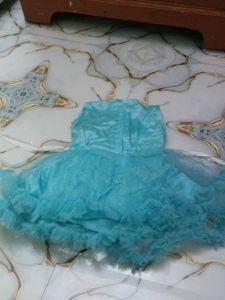 Sparkly Aqua Tulle Party Dress
