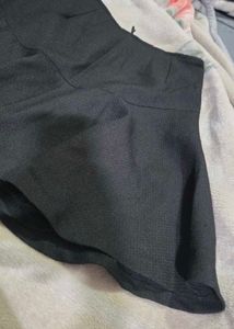 Chic Black Flared Mini Skirt