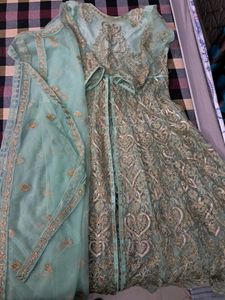 Offers R Welcomed Fr Pure Georgette Net Heavy Gown