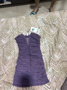 Purple Bodycon Mini Dress