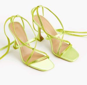 Spoon-heeled Satin Sandals