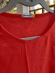 Bewakoof 3/4th Sleeve Red Top