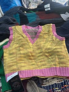 Yellow Knit Vest