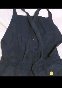 Black Button-Up Romper