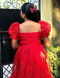 Red Organza Birthday Dress