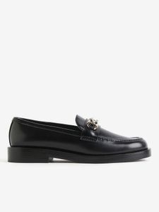 Black Chain Detail Loafers