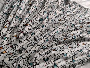 customize floral Patterned White top