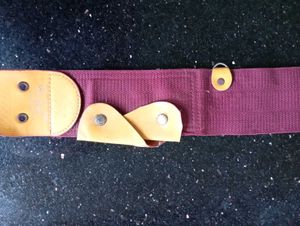 Vintage Burgundy Belt