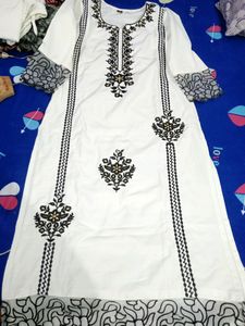 Organza Detailing Kurta Set