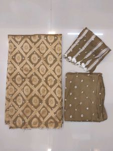 Silk Bandhej Dress Materials