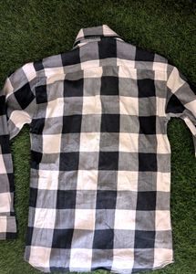 black and white check shirt for Men