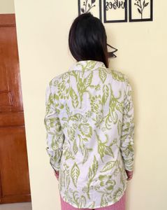 Floral Print White Shirt