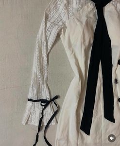 korean vintage bow dress