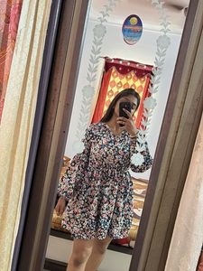 Floral Print Mini Dress