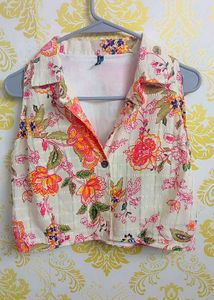 ZARA BASIC Floral Vest For Women