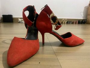 Women Heels Footwear Red
