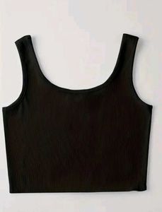 Ribbed Black Tank Top