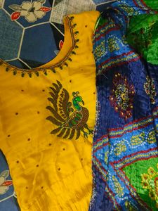 Yellow Embroidered Kurta