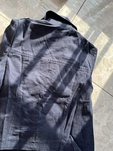 Navy Blue Double-Breasted Coat