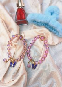 Beaded Butterfly hand bracelet pack 1