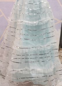 Beautiful Sky Blue Lehenga Choli With Dupatta