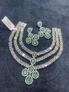 LUXURY QUALITY 3 LINE AMERICAN DIAMOND SET@ANY 1