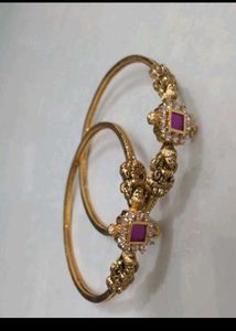New One Gram Gold Nakkashi Bangles(2 Kade)