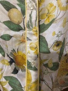 Floral Print Short Sleeve Button Down