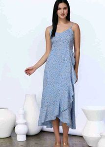Floral Print Ruffle Hem Midi Dress (Each 500)