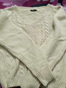 Cream Cable Knit Sweater