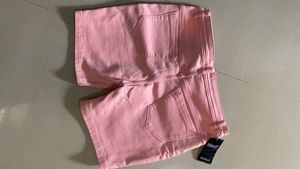 Peach Denim Shorts