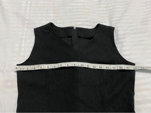 Sleeveless Black Top