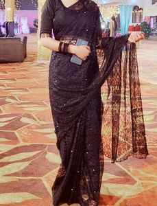 Elegant Black Saree