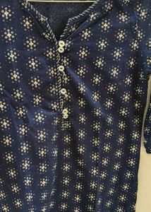 Blue Printed Kurta