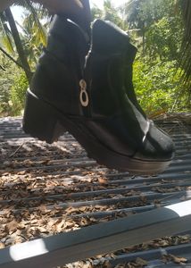 Black Angle Boot👢with 2 Inch Heel