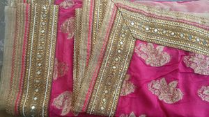 Mirror and Stone Work Saree