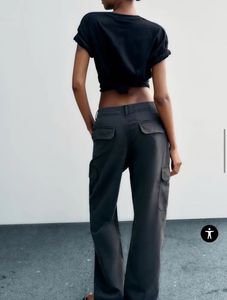 ZARA High Rise Cargo Pants