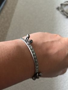 Oxidized Silver Jingle Bell Bangles
