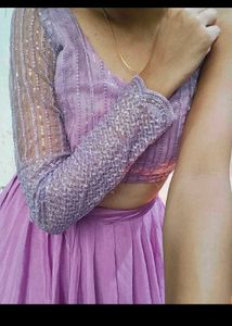 sale Lavender one shoulder blouse