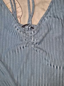 A-Line Aqua Blue Strappy Top