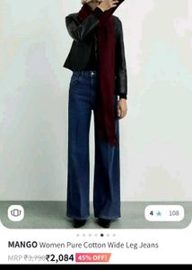 MANGO WIDE LEG JEANS